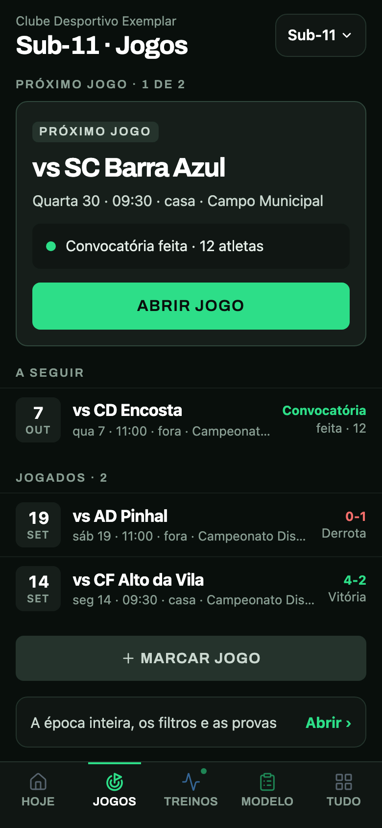 Faz a convocatória e FECHA-A